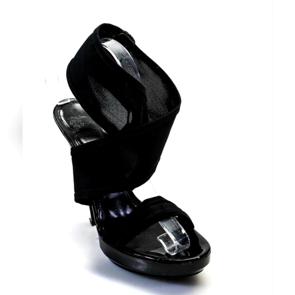 Burberry Black Wrap Heels - Picture 1 of 5